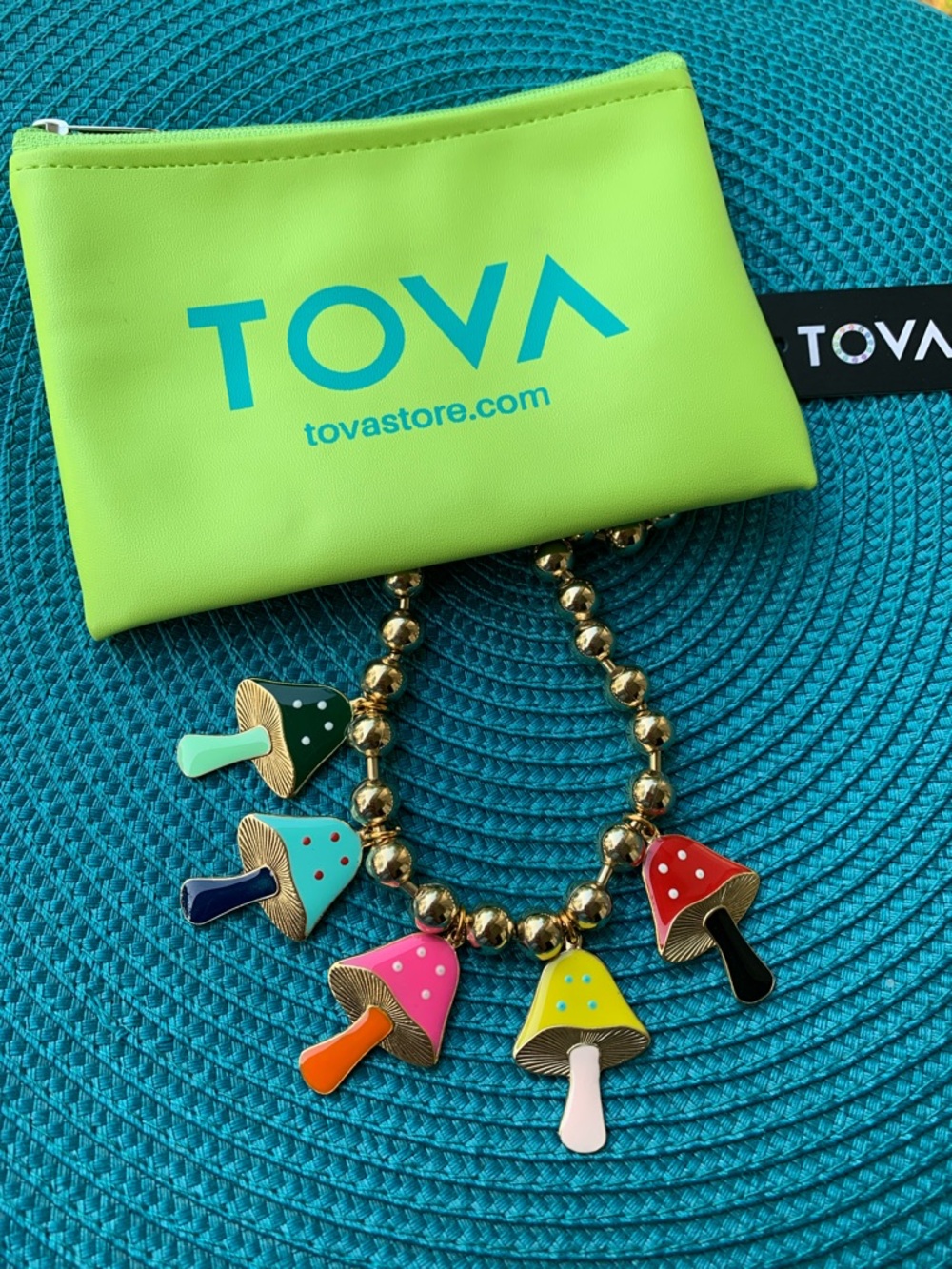 NWT TOVA GARDEN OF SHROOMS NECKLACE IN ANTIQUE GOLD - Picture 8 of 14